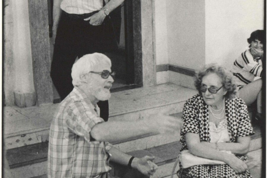 J. H. Kocman, sedí: Igor Zhoř, Gerta Pospíšilová, E. Lysková